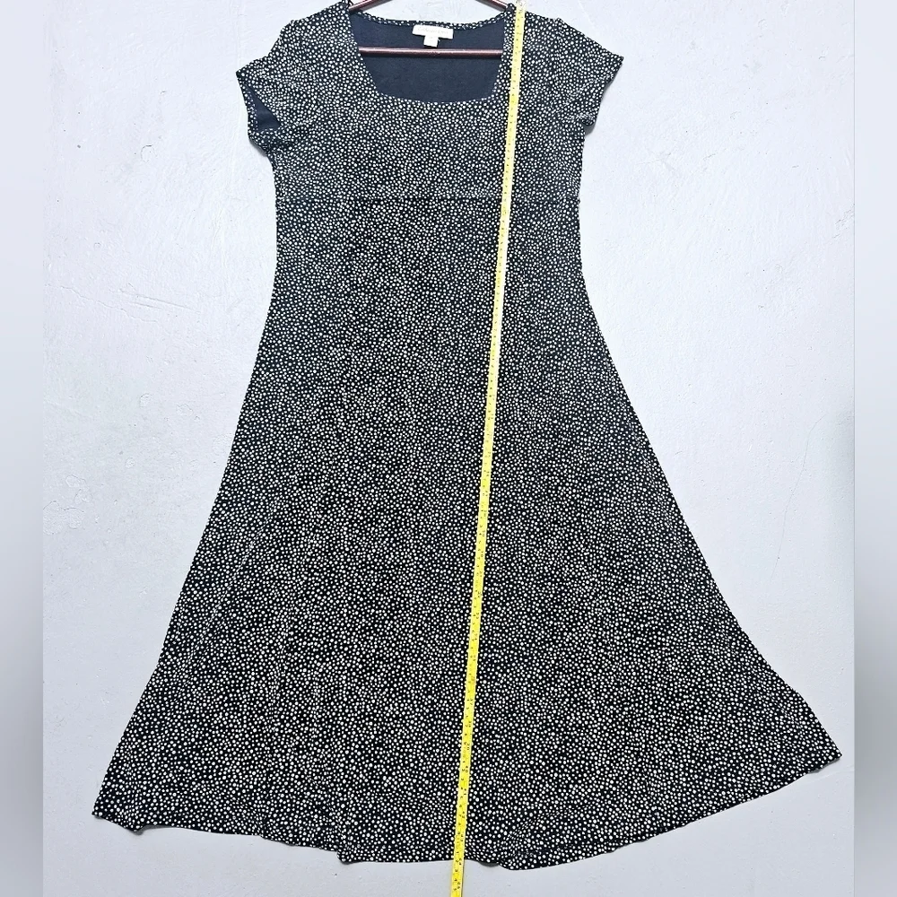 Vintage Coldwater Creek Iron free Empire Waist maxi Flowy Polka sz M 90s Dress - Picture 8 of 11